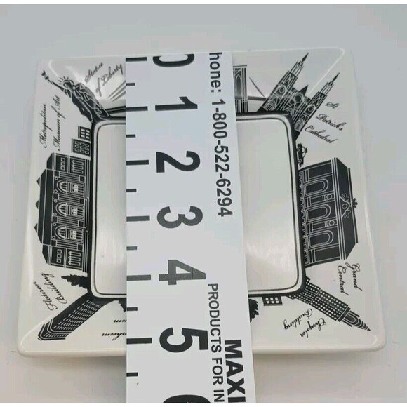 Set of 4 222 Fifth City Scenes Bread Appetizer Plates 5-3/8” New York Landmarks - Picture 8 of 8